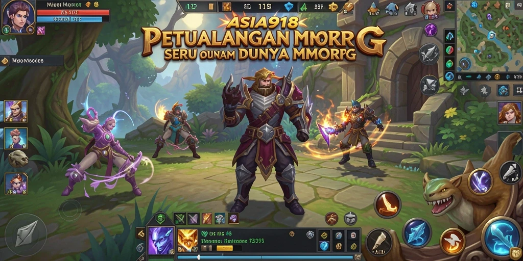 Tampilan utama gameplay ASIA918 yang menampilkan aksi seru di dunia MMORPG.