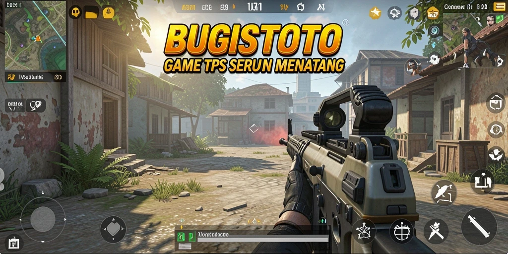 Screenshot gameplay BUGISTOTO menampilkan aksi menegangkan di medan perang.