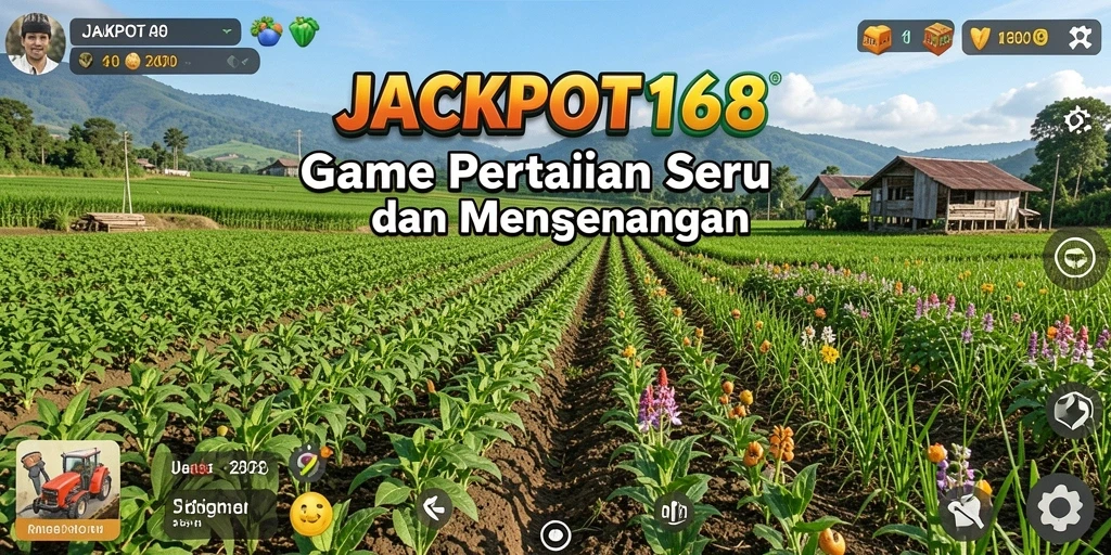 Gameplay JACKPOT168 yang penuh warna dalam dunia pertanian.