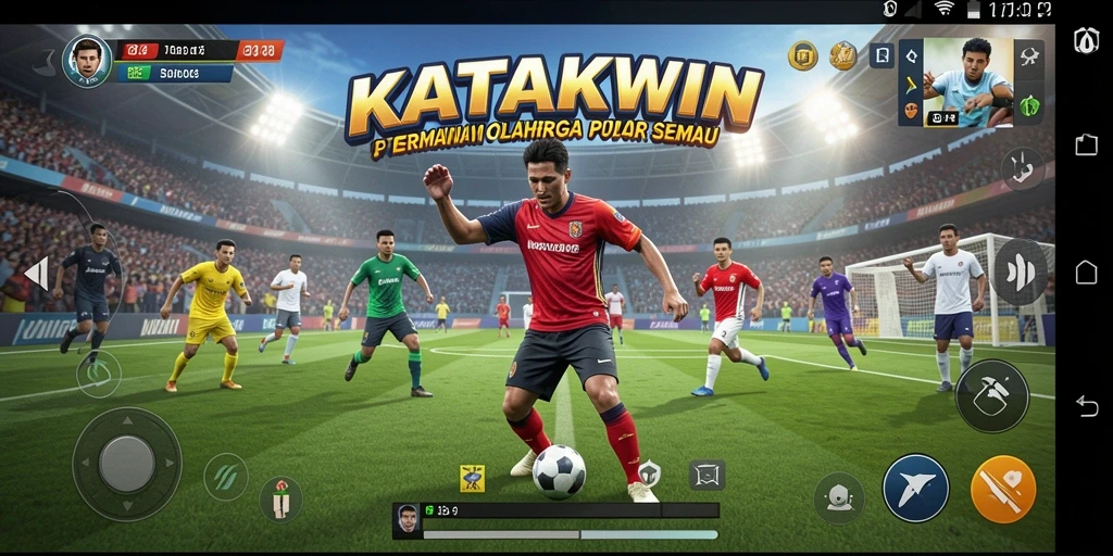 Tampilan gameplay KATAKWIN yang penuh aksi dan keseruan.