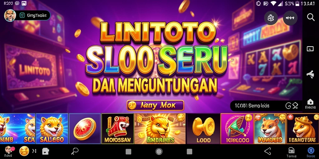 Screenshot gameplay LINITOTO yang penuh warna dan menarik