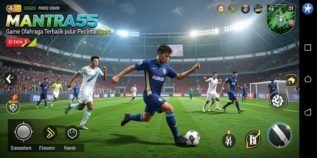 Tampilan gameplay seru dari MANTRA55 dalam aksi olahraga.