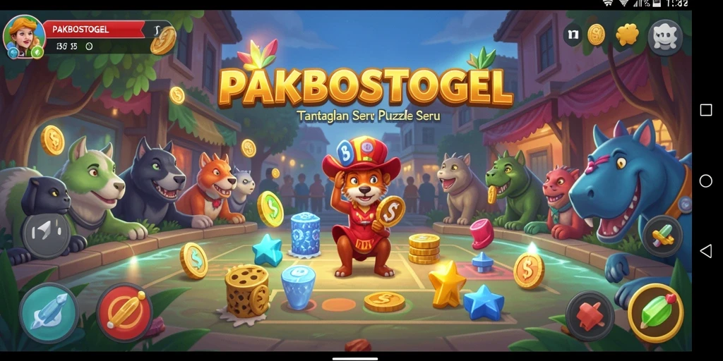 Tampilan gameplay PAKBOSTOGEL yang penuh tantangan dan keseruan.