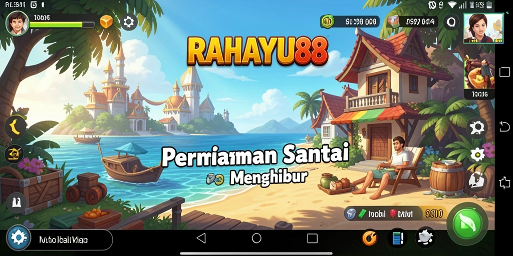 Tampilan gameplay RAHAYU88 yang ceria dan interaktif.