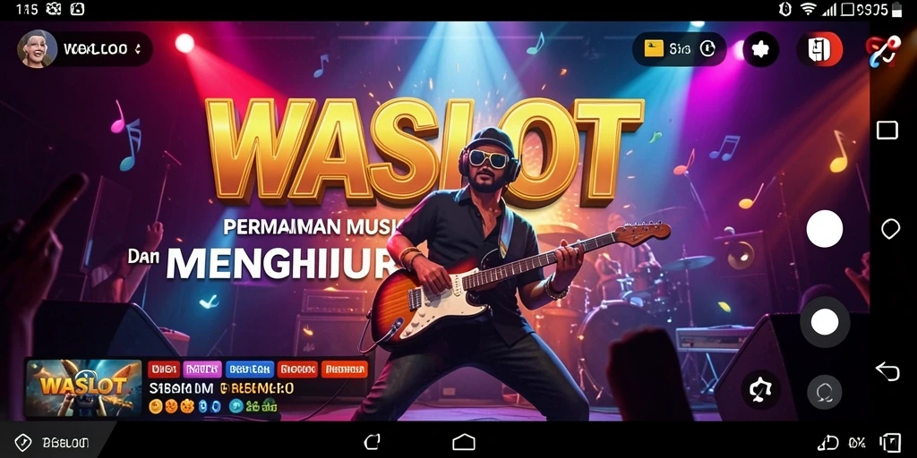 Tampilan bermain musik interaktif dalam WASLOT yang menyenangkan.