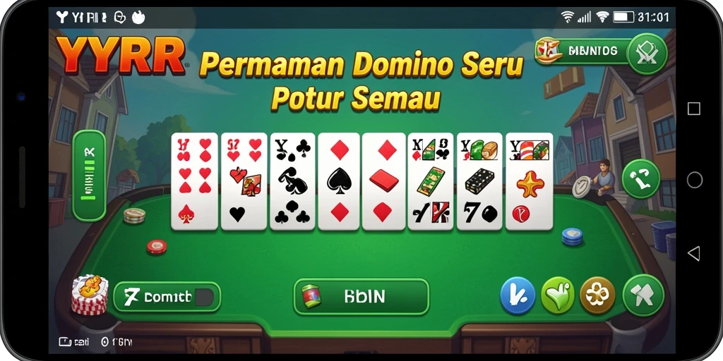 Tampilan menarik dari gameplay YYRR dalam permainan Domino.